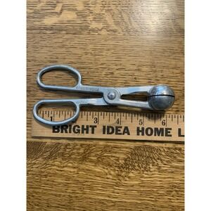 Vintage Aluminum Meatball‎ Maker Japan melon scissors utensil gadget scoop